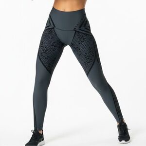 Savage X Fenty Charcoal Patterned Leggings